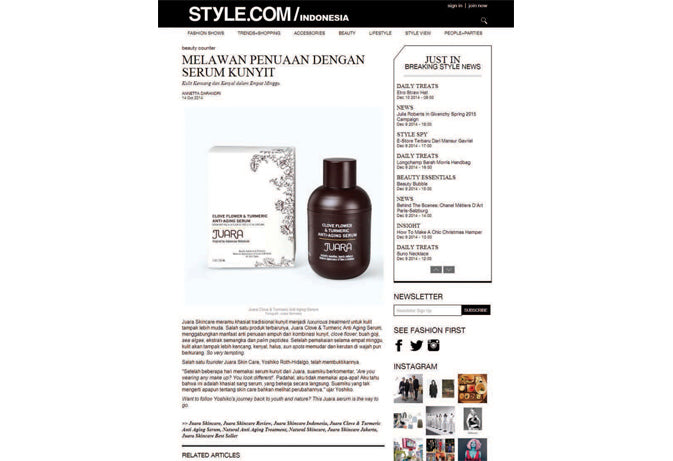 Style.com: Melawan Penuaan Dengan Serum Kunyit
