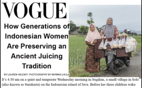VOGUE: How Generations of Indonesian Women Are Preserving an Ancient Juicing Tradition